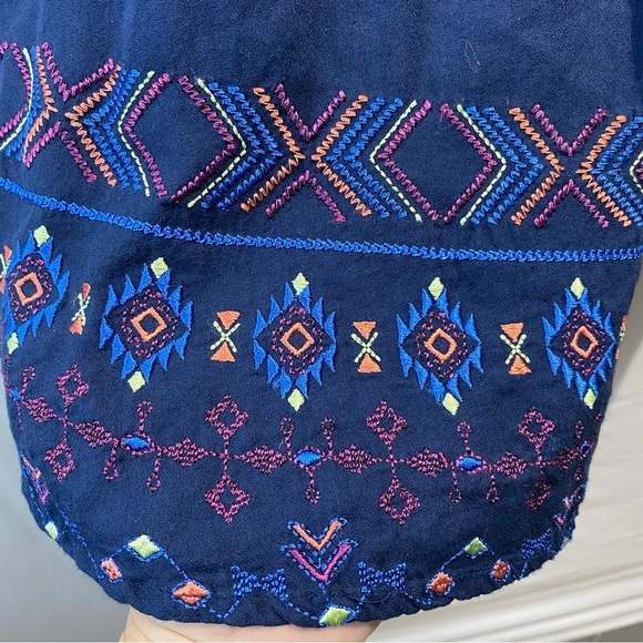 Rock & Roll Fairy Cowgirl Deep Blue Embroidered Western Top medium - Picture 7 of 14